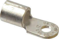 Thomas & Betts - 4 AWG Noninsulated Crimp Connection Circular Ring Terminal - #10 Stud, 1.16" OAL x 0.48" Wide, Tin Plated Copper Contact - Eagle Tool & Supply