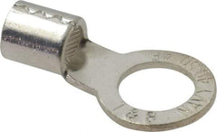 Thomas & Betts - 4 AWG Noninsulated Crimp Connection Circular Ring Terminal - 1/2" Stud, 1.52" OAL x 0.82" Wide, Tin Plated Copper Contact - Eagle Tool & Supply
