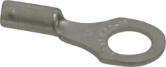 Thomas & Betts - 22-16 AWG Noninsulated Crimp Connection D Shaped Ring Terminal - #10 Stud, 3/4" OAL x 0.31" Wide, Tin Plated Copper Contact - Eagle Tool & Supply