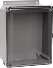 Thomas & Betts - Polycarbonate Standard Enclosure Screw Flat Cover - NEMA 1, 2, 3, 4, 12, 3S, 3SX, 3X, 4X, 8" Wide x 10" High x 4" Deep, Impact Resistant - Eagle Tool & Supply
