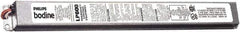 PHILIPS bodine - 1 Lamp, 120-277 Volt, T5, T5HO, T8, 4 Pin Long Compact Fluorescent Emergency Ballast - 0 to 39, 40 to 79 Watt, 600 to 1325 Lumens, 90 min Run Time, 2 Inch Long x 21-1/2Inch Wide x 1-1/4 Inch High - Eagle Tool & Supply