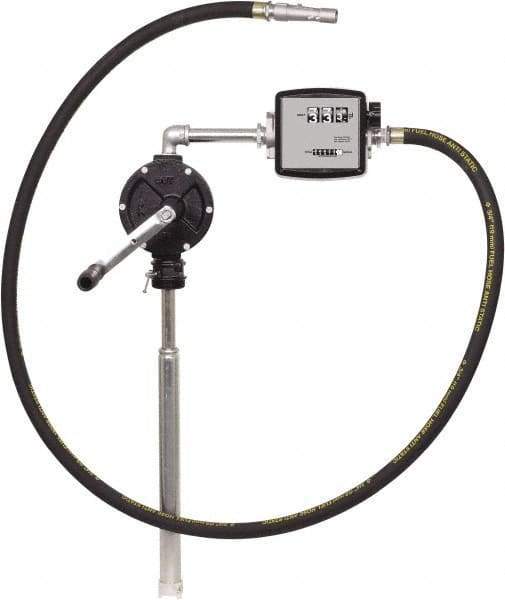 PRO-LUBE - 10 GPM, 3/4" Hose Diam, Kerosene, Diesel & Fuel Oil Pump - Cast-iron Pump, 3/4" Inlet, 3/4" Outlet, 3 Volts, 8' Hose Length - Eagle Tool & Supply