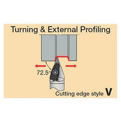 CVVNN2525M1607-RD - Turning Toolholder - Eagle Tool & Supply