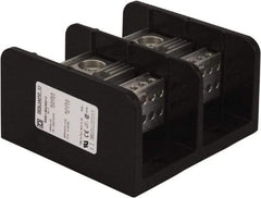 Square D - 2 Poles, 620 (Aluminium), 760 (Copper) Amp, Phenolic Power Distribution Block - 600 VAC, 2 Primary Connection - Eagle Tool & Supply