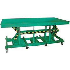 Wesco Industrial Products - 3,000 Lb Capacity Manual Hydraulic Post Lift Table - 36.38" to 56-3/8" Lift Height, 72" Platform Length x 36" Platform Width - Eagle Tool & Supply