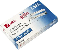 ACCO - 50 Piece Paper File Fasteners - 2-3/4" Long - Eagle Tool & Supply