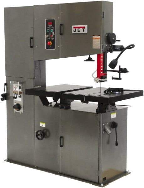 Jet - 36" Throat Capacity, Variable Speed Pulley Vertical Bandsaw - 50 to 410 & 54 to 4,925 SFPM, 3 hp, Three Phase - Eagle Tool & Supply