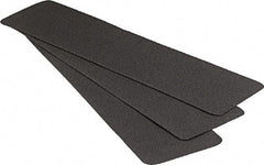 Ability One - 24"x 6" Vinyl Adhesive Plain Surface Stair Treads - Black, Resin - Eagle Tool & Supply