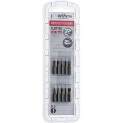 Wiha - Slotted Screwdriver Bits Reversible: NonReversible Blade Width (Inch): 1/4 - Eagle Tool & Supply