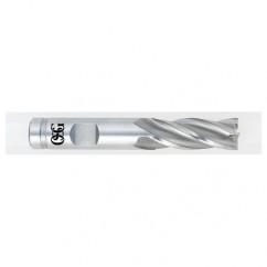 3/4 Dia. x 4-1/2 Overall Length 4-Flute Square End HSS-CO SE End Mill-Round Shank-Center Cutting-TiCN - Eagle Tool & Supply