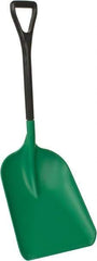 Remco - 14" High x 10-1/2" Wide Square Plastic Scoop - 38-1/2" Long Plastic D-Grip Handle - Eagle Tool & Supply