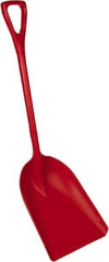 Remco - 17" High x 14" Wide Square Plastic Shovel - 42" Long Plastic D-Grip Handle - Eagle Tool & Supply
