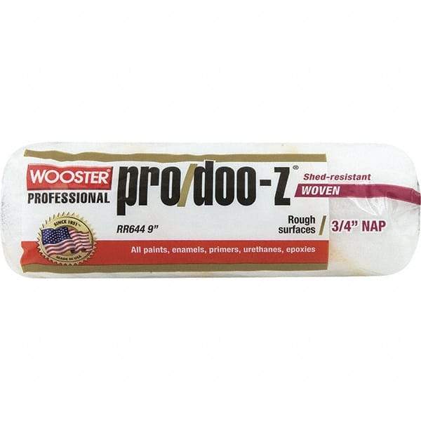 Wooster Brush - 3/4" Nap, 9" Wide Paint General Purpose Roller Cover - Smooth Texture, Fabric - Eagle Tool & Supply