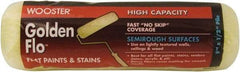 Wooster Brush - 1/2" Nap, 9" Wide Paint General Purpose Roller Cover - Semi-Rough Texture, Fabric - Eagle Tool & Supply