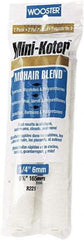 Wooster Brush - 1/4" Nap, 6-1/2" Wide Paint General Purpose Roller Cover - Very Smooth Texture, Fabric - Eagle Tool & Supply