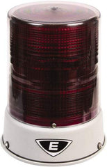 Edwards Signaling - 120 VAC, 4X NEMA Rated, LED, Magenta, Flashing, Steady Light - 65 Flashes per min, 3/4 Inch Pipe, 6-1/2 Inch Diameter, 8 Inch High, IP66 Ingress Rating, Pipe Mount - Eagle Tool & Supply