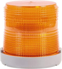 Edwards Signaling - 120 VAC, 4X NEMA Rated, LED, Blue, Flashing, Steady Light - 65 Flashes per min, 1/2 Inch Pipe, 4-9/32 Inch Diameter, 4-7/32 Inch High, Panel Mount, Pipe Mount - Eagle Tool & Supply