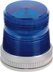 Edwards Signaling - 120 VAC, 4X NEMA Rated, LED, Amber, Flashing, Steady Light - 65 Flashes per min, 3/4 Inch Pipe, 3-3/4 Inch Diameter, 4-3/4 Inch High, Panel Mount, Pipe Mount, Wall Mount - Eagle Tool & Supply