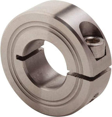 Climax Metal Products - 13mm Bore, Stainless Steel, One Piece Clamp Collar - 1-1/4" Outside Diam - Eagle Tool & Supply