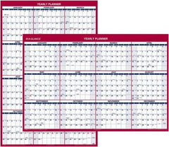AT-A-GLANCE - 1 Sheet, 32 x 48", Erasable Wall Planner - Blue & Red - Eagle Tool & Supply