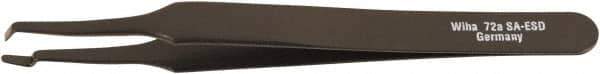 Wiha - 4-23/32" OAL SS-SA ESD Safe Tweezers - Wafer Tip - Eagle Tool & Supply