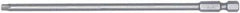 Wiha - T9 Torx Bit - 1/4" Hex Drive, 6" OAL - Eagle Tool & Supply