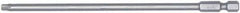 Wiha - T8 Torx Bit - 1/4" Hex Drive, 6" OAL - Eagle Tool & Supply