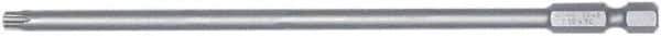 Wiha - T7 Torx Bit - 1/4" Hex Drive, 6" OAL - Eagle Tool & Supply