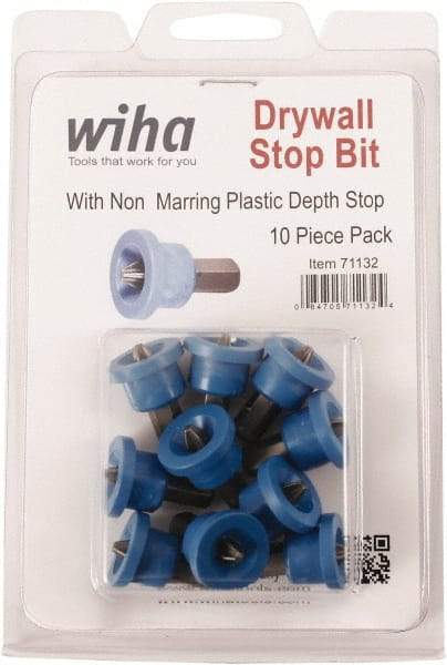 Wiha - #2 Phillips Screwdriver Bit - 1/4" Hex Drive, 1" OAL - Eagle Tool & Supply