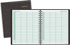 AT-A-GLANCE - 365 Sheet, 8 x 10-7/8", Group Daily Appointment Book - Black - Eagle Tool & Supply
