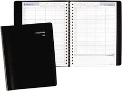 AT-A-GLANCE - 312 Sheet, 7-7/8 x 11", Group Daily Appointment Book - Black - Eagle Tool & Supply