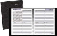AT-A-GLANCE - 52 Sheet, 6-7/8 x 8-3/4", Appointment Book - Black - Eagle Tool & Supply