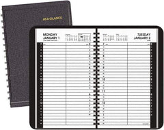 AT-A-GLANCE - 365 Sheet, 4-7/8 x 8", Appointment Book - Black - Eagle Tool & Supply