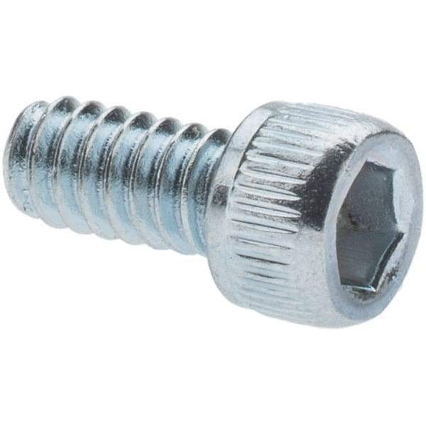 Value Collection - #5-40 UNC Hex Socket Drive, Socket Cap Screw - Alloy Steel, Zinc-Plated Finish, Fully Threaded, 1/4" Length Under Head - Eagle Tool & Supply