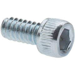 Value Collection - #5-40 UNC Hex Socket Drive, Socket Cap Screw - Alloy Steel, Zinc-Plated Finish, Fully Threaded, 1/2" Length Under Head - Eagle Tool & Supply