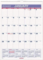AT-A-GLANCE - 12 Sheet, 8" x 11", Wall Calendar - Blue & Red - Eagle Tool & Supply