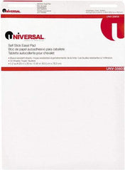 UNIVERSAL - 25 x 30 Inch Self Stick Easel Pad, White, 30 Sheets per Pad - For Use with Easel Stands - Eagle Tool & Supply