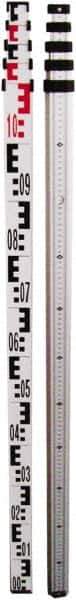 Johnson Level & Tool - Optical Level Aluminum Grade Rod - 5 Sections, 4m Overall Length - Eagle Tool & Supply