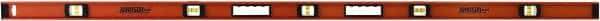 Johnson Level & Tool - 72" Long 5 Vial I-Beam Level - Aluminum, Black, 3 Plumb & 2 Level Vials - Eagle Tool & Supply