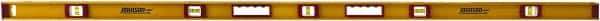 Johnson Level & Tool - 72" Long 5 Vial I-Beam Level - Aluminum, Black, 3 Plumb & 2 Level Vials - Eagle Tool & Supply
