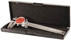 Value Collection - 0" to 6" Range, 0.001" Graduation, 0.1" per Revolution, Dial Caliper - Red Face, 1.57" Jaw Length - Eagle Tool & Supply