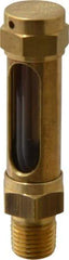 LDI Industries - 1-3/8 Inch Long Sight, 1/4 Inch Thread Size, Buna-N Seal Straight to Male Thread, Vented Oil-Level Indicators and Gauge - 3 Inch Length - Eagle Tool & Supply