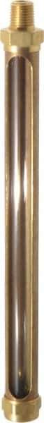 LDI Industries - 7-1/2 Inch Long Sight, 1/4 Inch Thread Size, Buna-N Seal Straight to Male Thread, Vented Oil-Level Indicators and Gauge - Eagle Tool & Supply