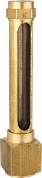 LDI Industries - 2-3/4 Inch Long Sight, 1/4 Inch Thread Size, Buna-N Seal Elbow to Female Thread, Vented Oil-Level Indicators and Gauge - 4-1/4 Inch Length to Center of Base - Eagle Tool & Supply