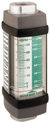 Hedland - 1-1/4" NPTW Port Water-Based Liquid Flowmeter - 3000 Max psi, 10 to 150 GPM, Anodized Aluminum - Eagle Tool & Supply