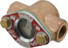 OPW Engineered Systems - 1/2 Inch, Bronze, Visi-Flo Sight Flow Indicator - 200 Max psi, 3-1/4 Inch Overall Length - Eagle Tool & Supply