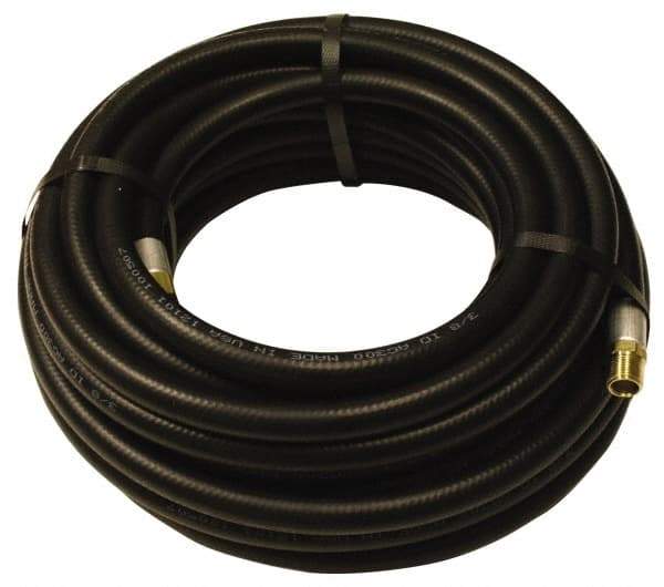 Alliance Hose & Rubber - 1-1/2" ID x 2-1/32" OD 50' Long Multipurpose Air Hose - MNPT x FNPT(Swivel) Ends, 150 Working psi, -40 to 190°F, 1-1/2" Fitting, Black - Eagle Tool & Supply