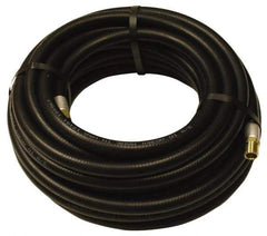 Alliance Hose & Rubber - 1-1/2" ID x 2-1/32" OD 50' Long Multipurpose Air Hose - MNPT x FNPT(Swivel) Ends, 150 Working psi, -40 to 190°F, 1-1/2" Fitting, Black - Eagle Tool & Supply