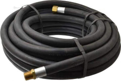 Alliance Hose & Rubber - 1/2" ID x 27/32" OD 50' Long Multipurpose Air Hose - MNPT x FNPT(Swivel) Ends, 300 Working psi, -40 to 190°F, 1/2" Fitting, Black - Eagle Tool & Supply