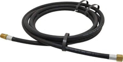 Alliance Hose & Rubber - 1/4" ID x 1/2" OD 10' Long Multipurpose Air Hose - MNPT x FNPT(Swivel) Ends, 200 Working psi, -40 to 190°F, 1/4" Fitting, Black - Eagle Tool & Supply